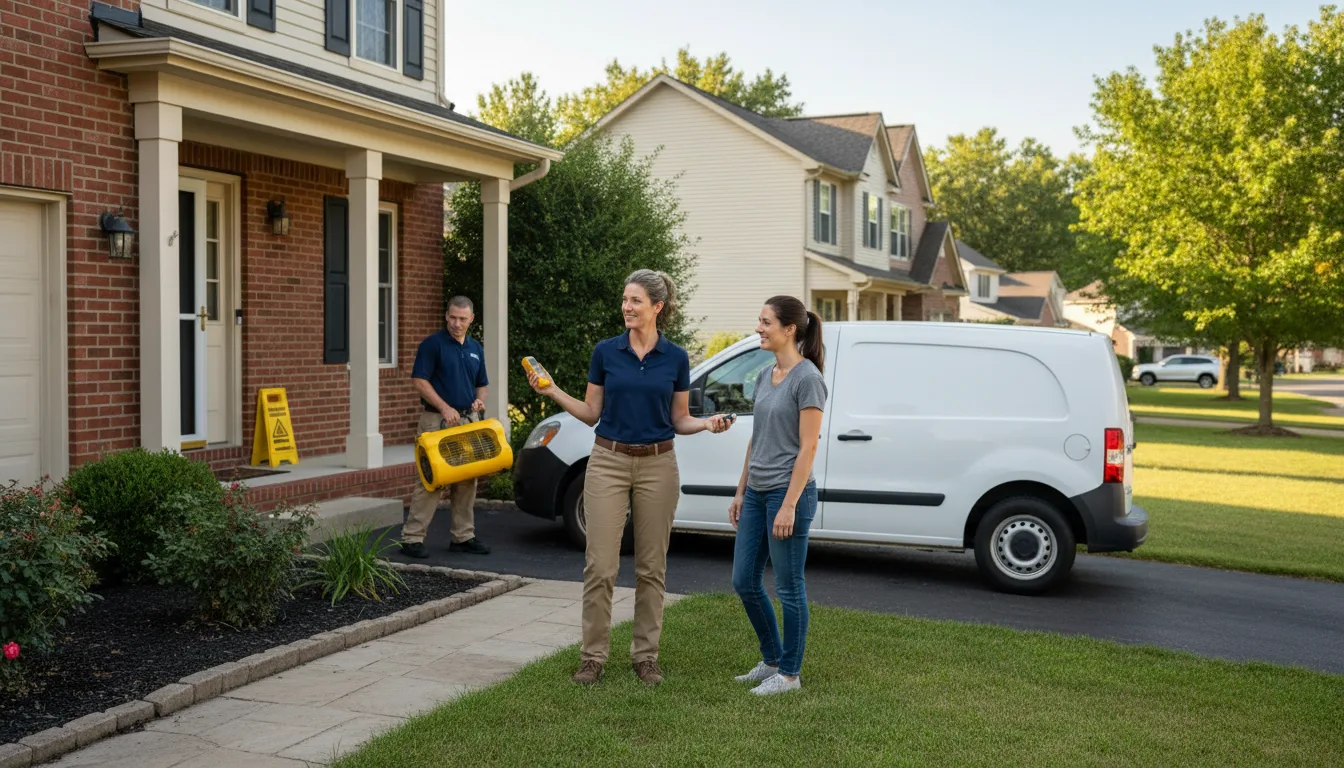 Residential water damage restoration in Midwest City, OK